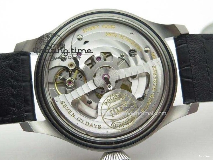 MIROTIME 0207 Timeless Big Pilot Real PR IW500901 ZF 1:1 Best Edition On Black Leather Strap A 7340